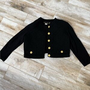 Donna Ricco Black Womens Blazer with Gold Buttons